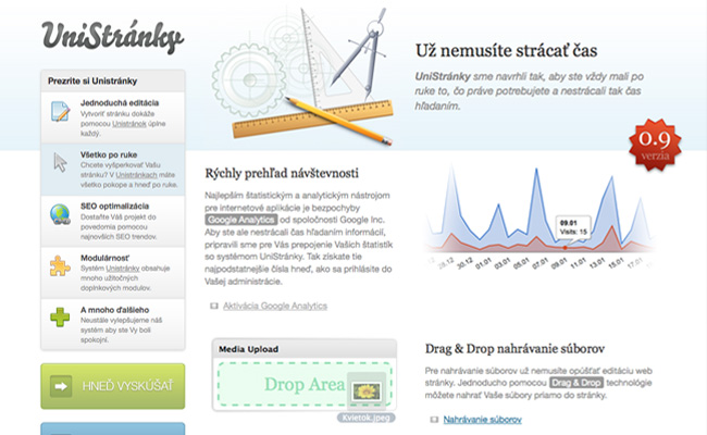 CMS systém UniStrnánky